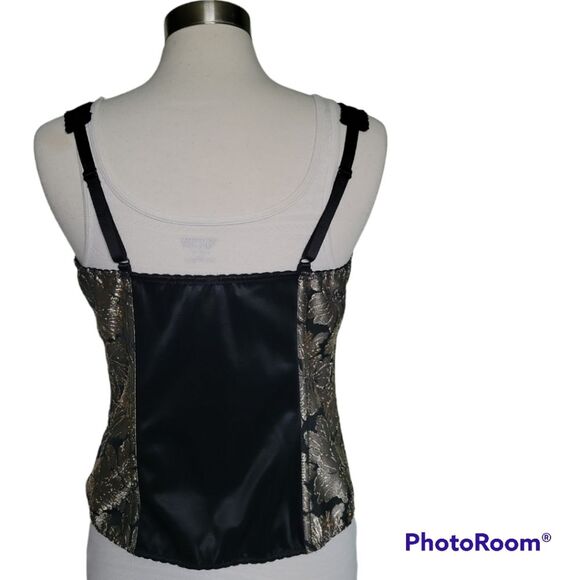 TESA BLACK GOLD FLORAL STRIPE CORSET - 40 - Picture 7 of 10